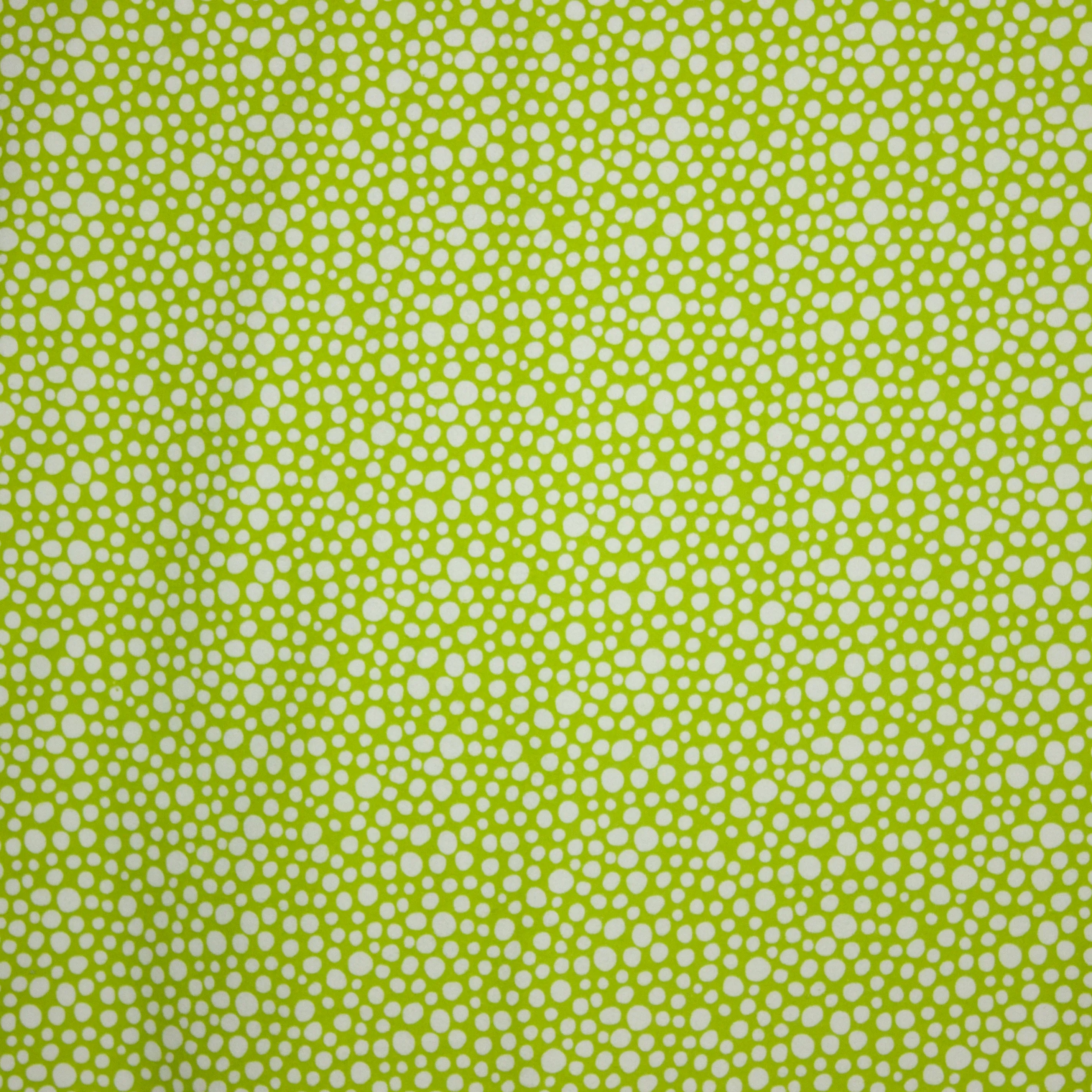 Flanel groen met witte stippen